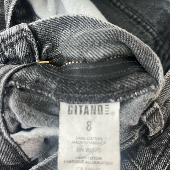 Gitano black denim vintage shorts size 8 - Picture 3 of 3